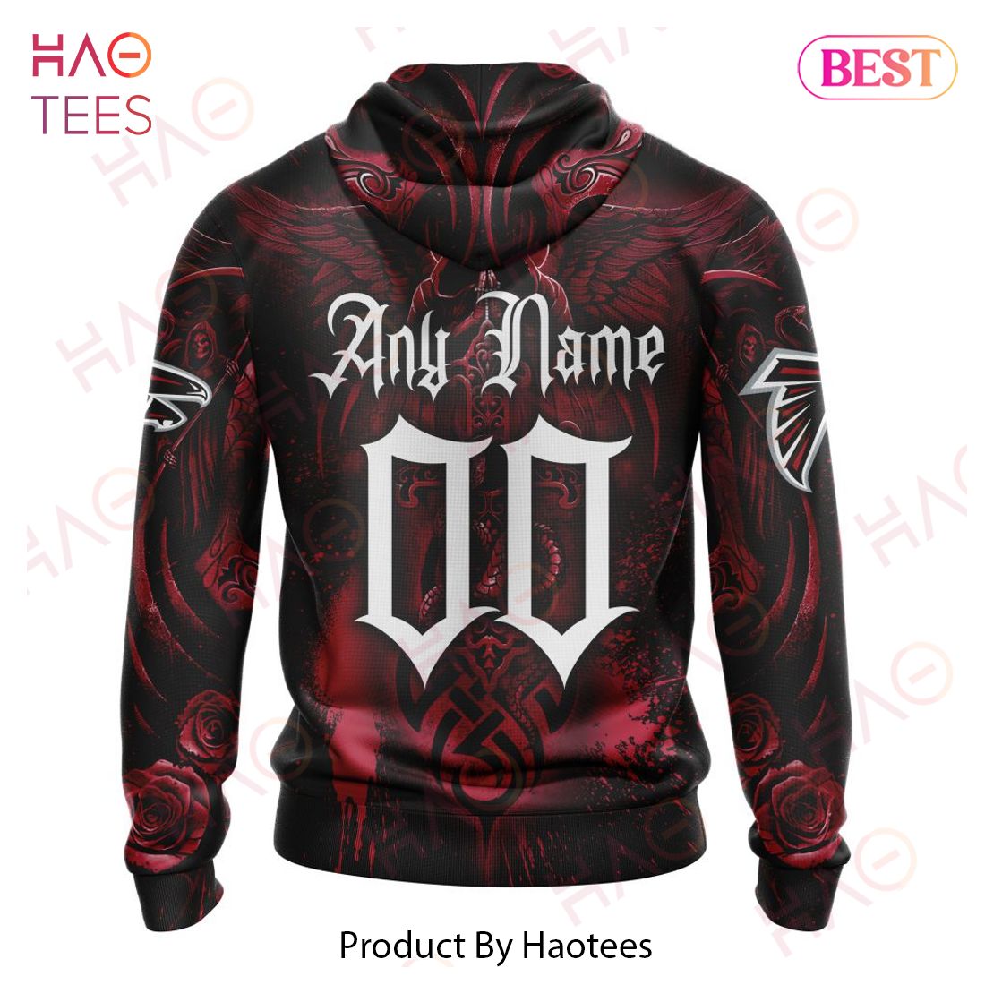 NFL Atlanta Falcons Special Design With Skull Art 3D Hoodie NFL Atlanta Falcons Special Design With Skull Art 3D Hoodie
