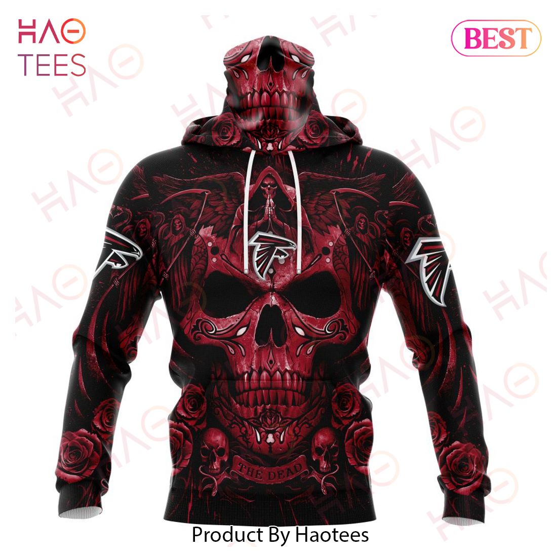 NFL Atlanta Falcons Special Design With Skull Art 3D Hoodie NFL Atlanta Falcons Special Design With Skull Art 3D Hoodie