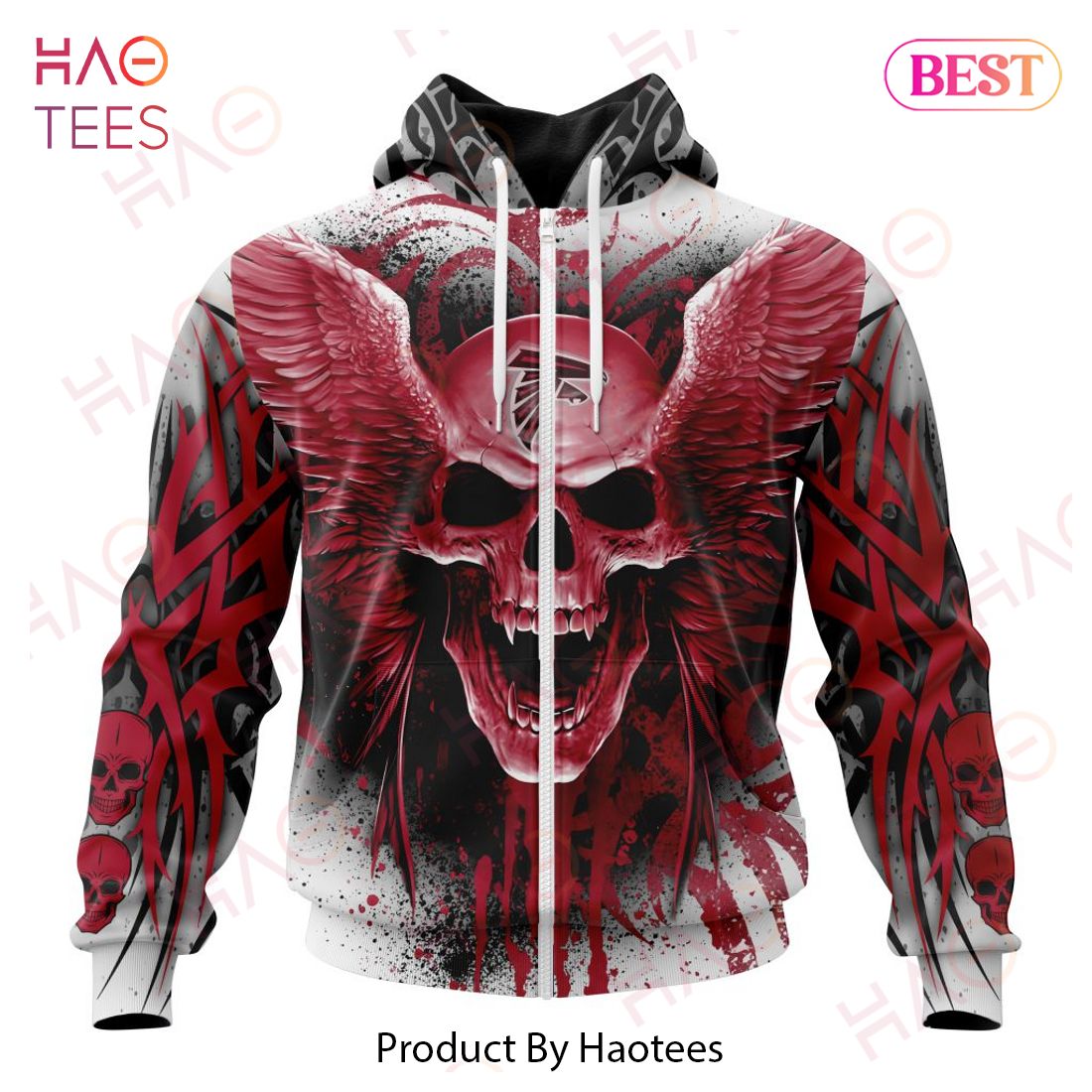 NFL Atlanta Falcons Special Kits With Skull Art 3D Hoodie NFL Atlanta Falcons Special Kits With Skull Art 3D Hoodie