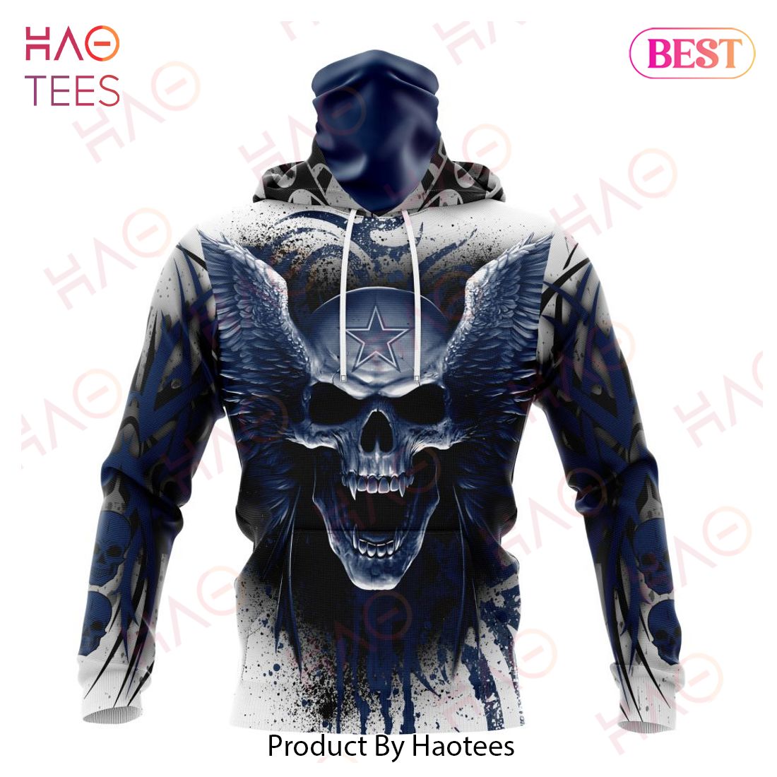 NFL Dallas Cowboys Special Kits With Skull Art 3D Hoodie NFL Dallas Cowboys Special Kits With Skull Art 3D Hoodie