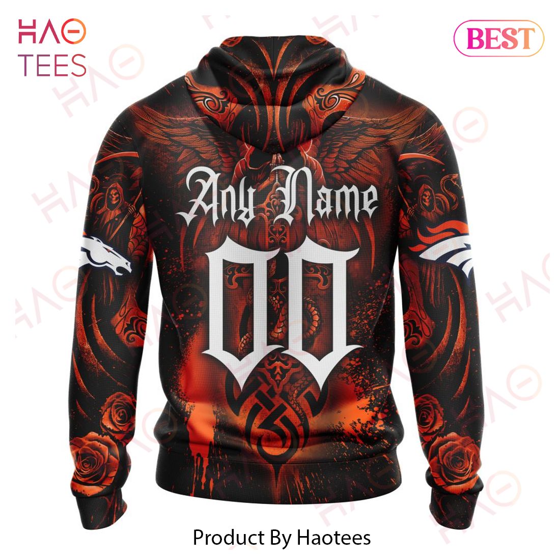 NFL Denver Broncos Special Design With Skull Art 3D Hoodie NFL Denver Broncos Special Design With Skull Art 3D Hoodie