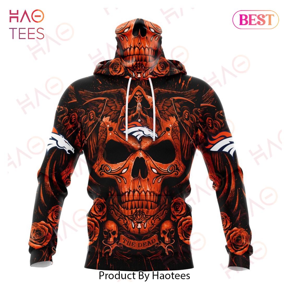 NFL Denver Broncos Special Design With Skull Art 3D Hoodie NFL Denver Broncos Special Design With Skull Art 3D Hoodie