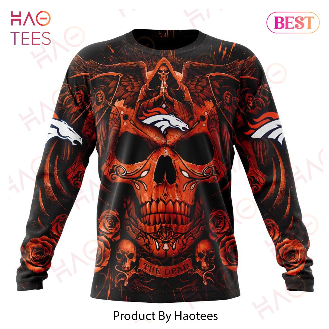 NFL Denver Broncos Special Design With Skull Art 3D Hoodie NFL Denver Broncos Special Design With Skull Art 3D Hoodie
