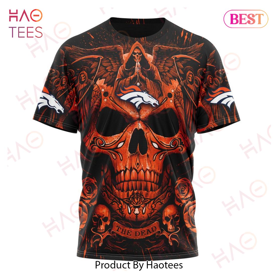 NFL Denver Broncos Special Design With Skull Art 3D Hoodie NFL Denver Broncos Special Design With Skull Art 3D Hoodie