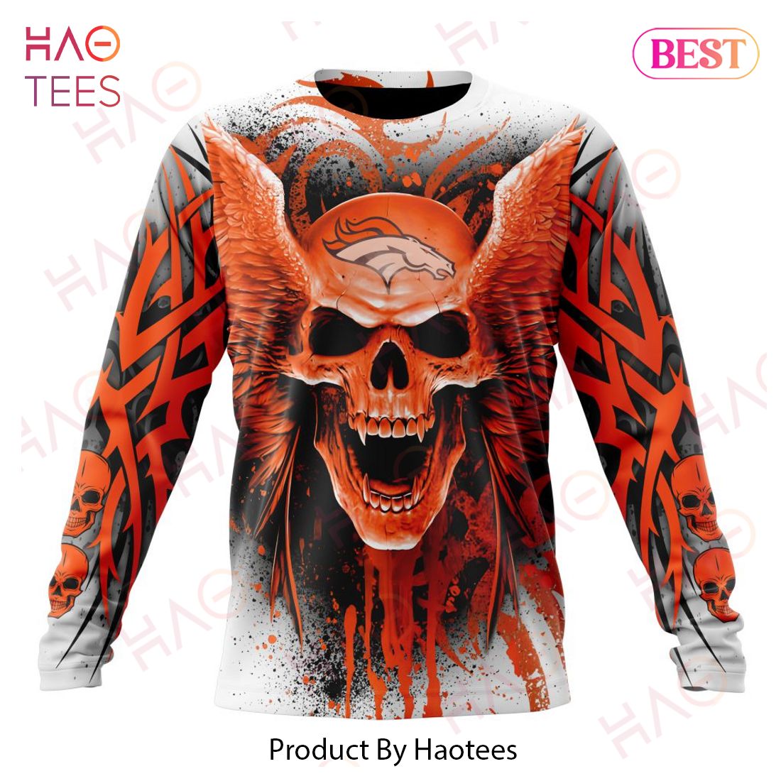 NFL Denver Broncos Special Kits With Skull Art 3D Hoodie NFL Denver Broncos Special Kits With Skull Art 3D Hoodie