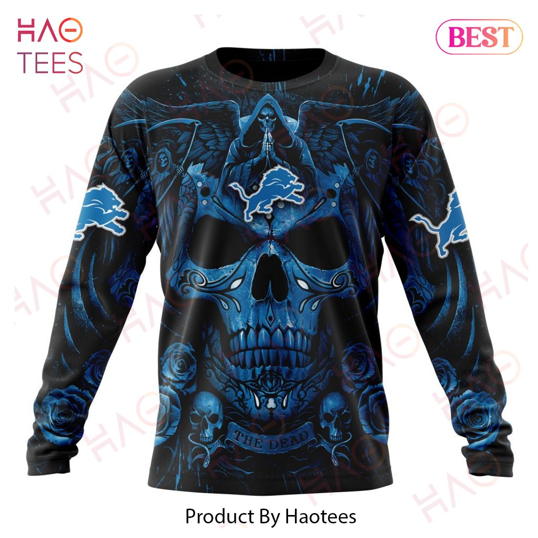 NFL Detroit Lions Special Design With Skull Art 3D Hoodie NFL Detroit Lions Special Design With Skull Art 3D Hoodie