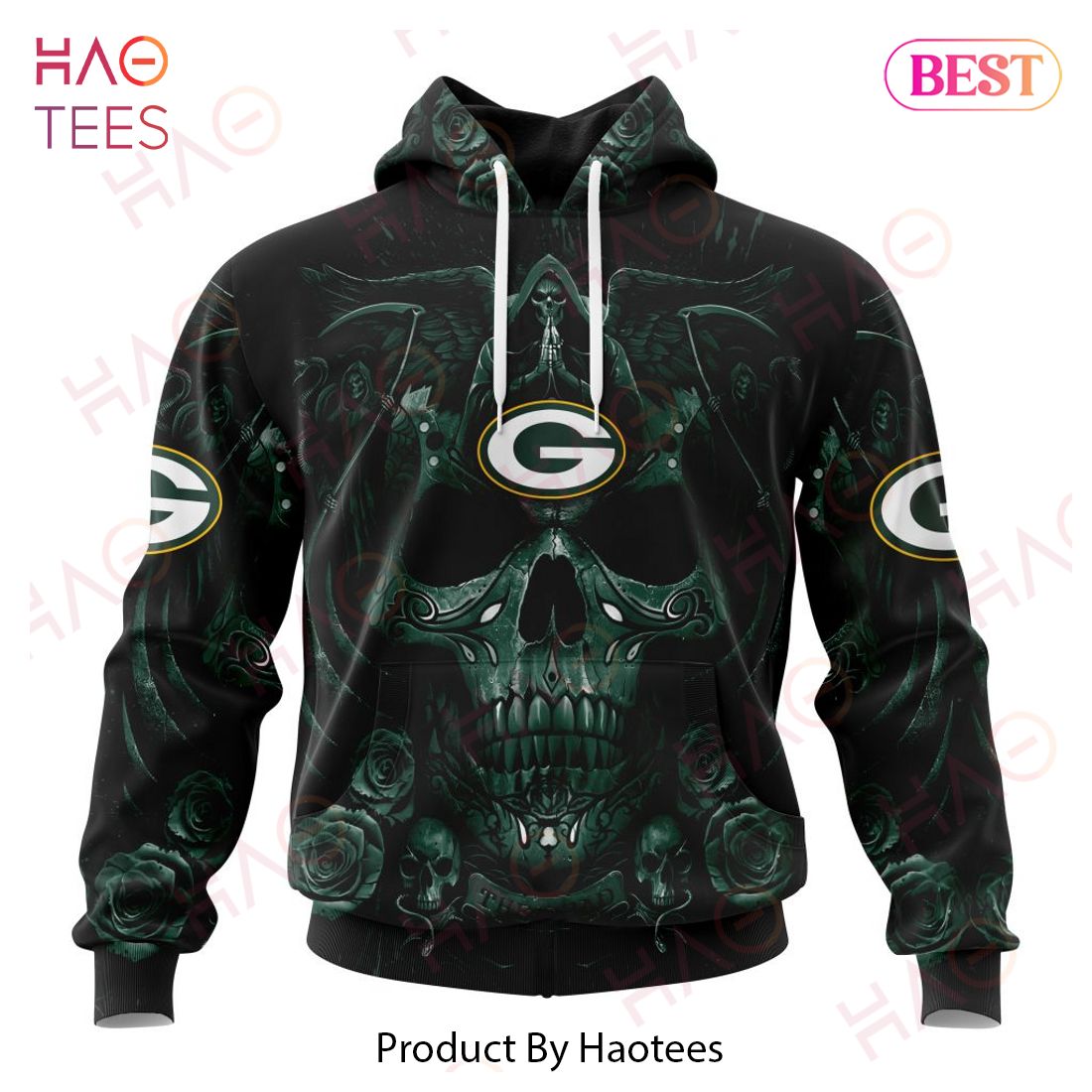 NFL Green Bay Packers Special Design With Skull Art 3D Hoodie NFL Green Bay Packers Special Design With Skull Art 3D Hoodie