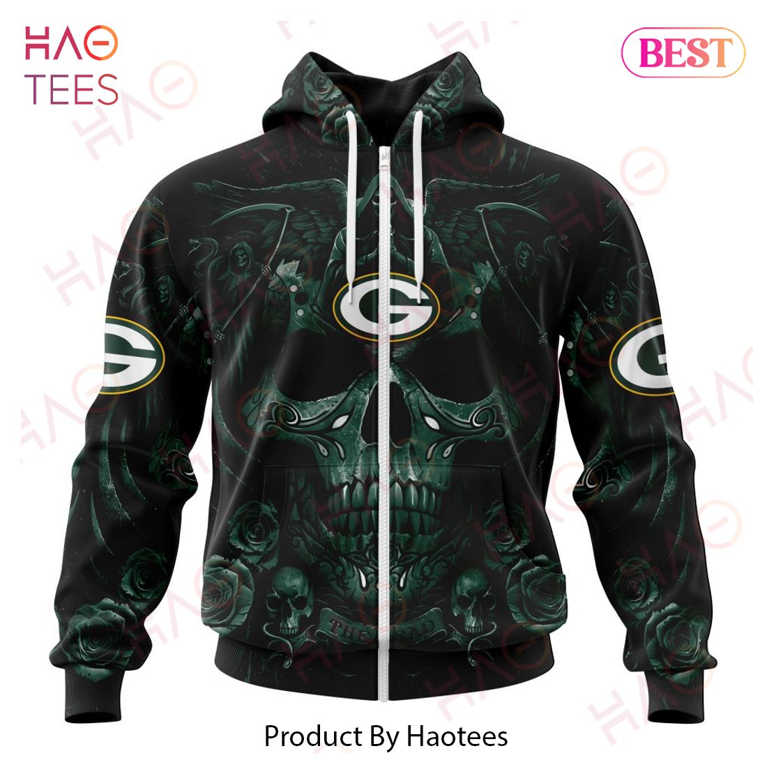 NFL Green Bay Packers Special Design With Skull Art 3D Hoodie NFL Green Bay Packers Special Design With Skull Art 3D Hoodie