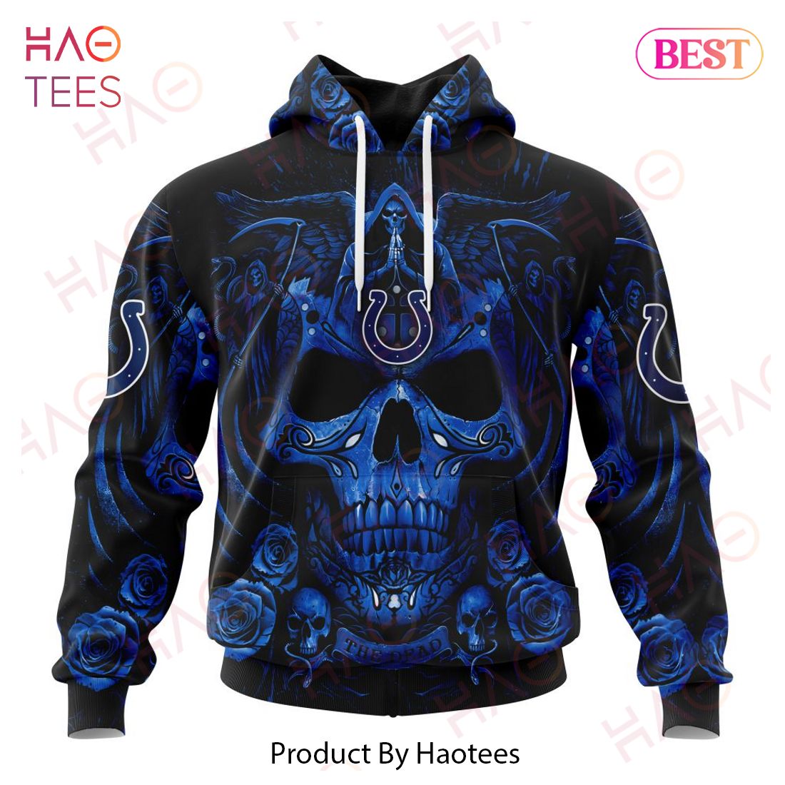 NFL Indianapolis Colts Special Design With Skull Art 3D Hoodie NFL Indianapolis Colts Special Design With Skull Art 3D Hoodie