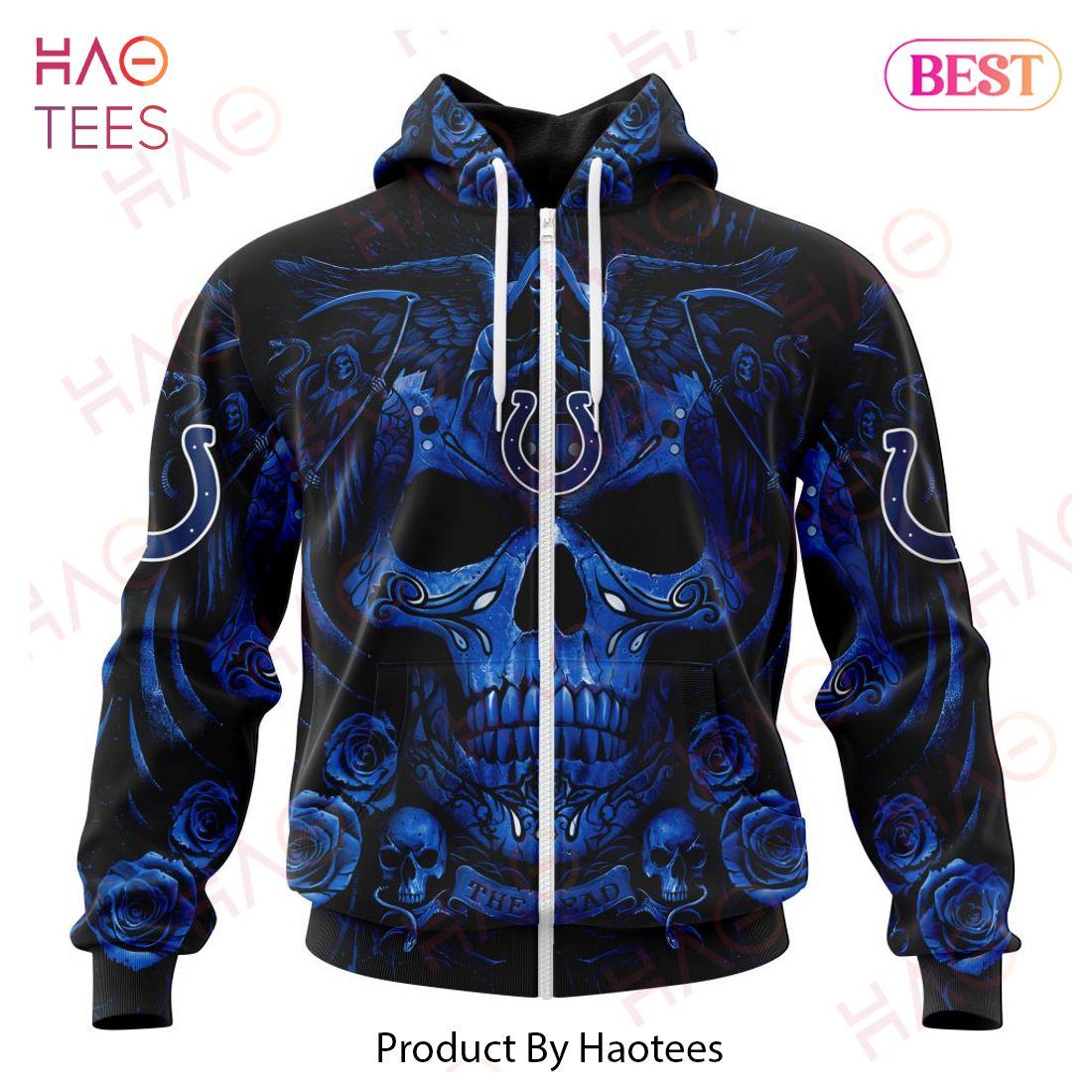 NFL Indianapolis Colts Special Design With Skull Art 3D Hoodie NFL Indianapolis Colts Special Design With Skull Art 3D Hoodie