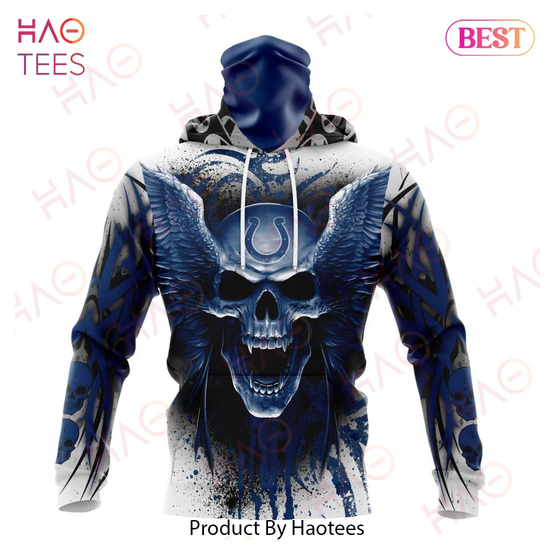 NFL Indianapolis Colts Special Kits With Skull Art 3D Hoodie NFL Indianapolis Colts Special Kits With Skull Art 3D Hoodie