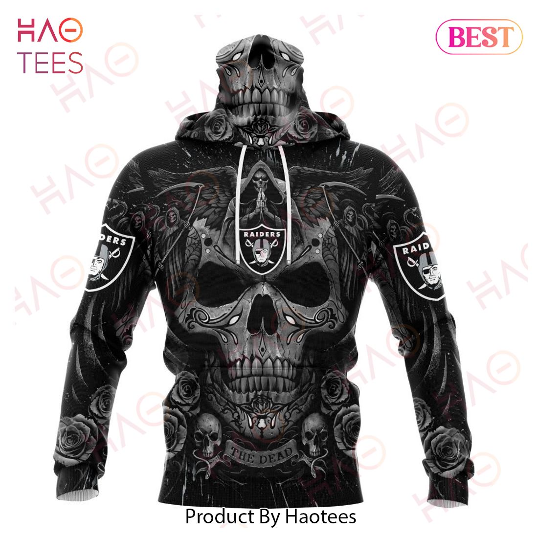 NFL Las Vegas Raiders Special Design With Skull Art 3D Hoodie NFL Las Vegas Raiders Special Design With Skull Art 3D Hoodie