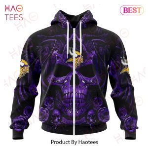 NFL Minnesota Vikings Special Design With Skull Art 3D Hoodie