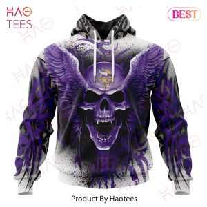 NFL Minnesota Vikings Special Kits With Skull Art 3D Hoodie