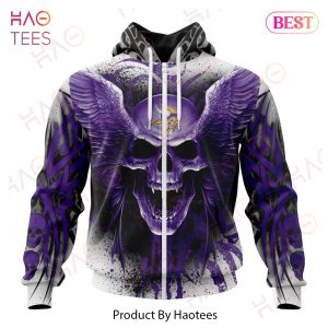 NFL Minnesota Vikings Special Kits With Skull Art 3D Hoodie