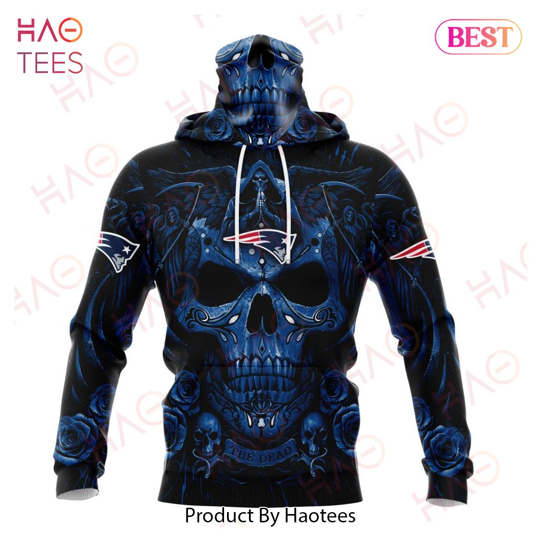 NFL New England Patriots Special Design With Skull Art 3D Hoodie NFL New England Patriots Special Design With Skull Art 3D Hoodie