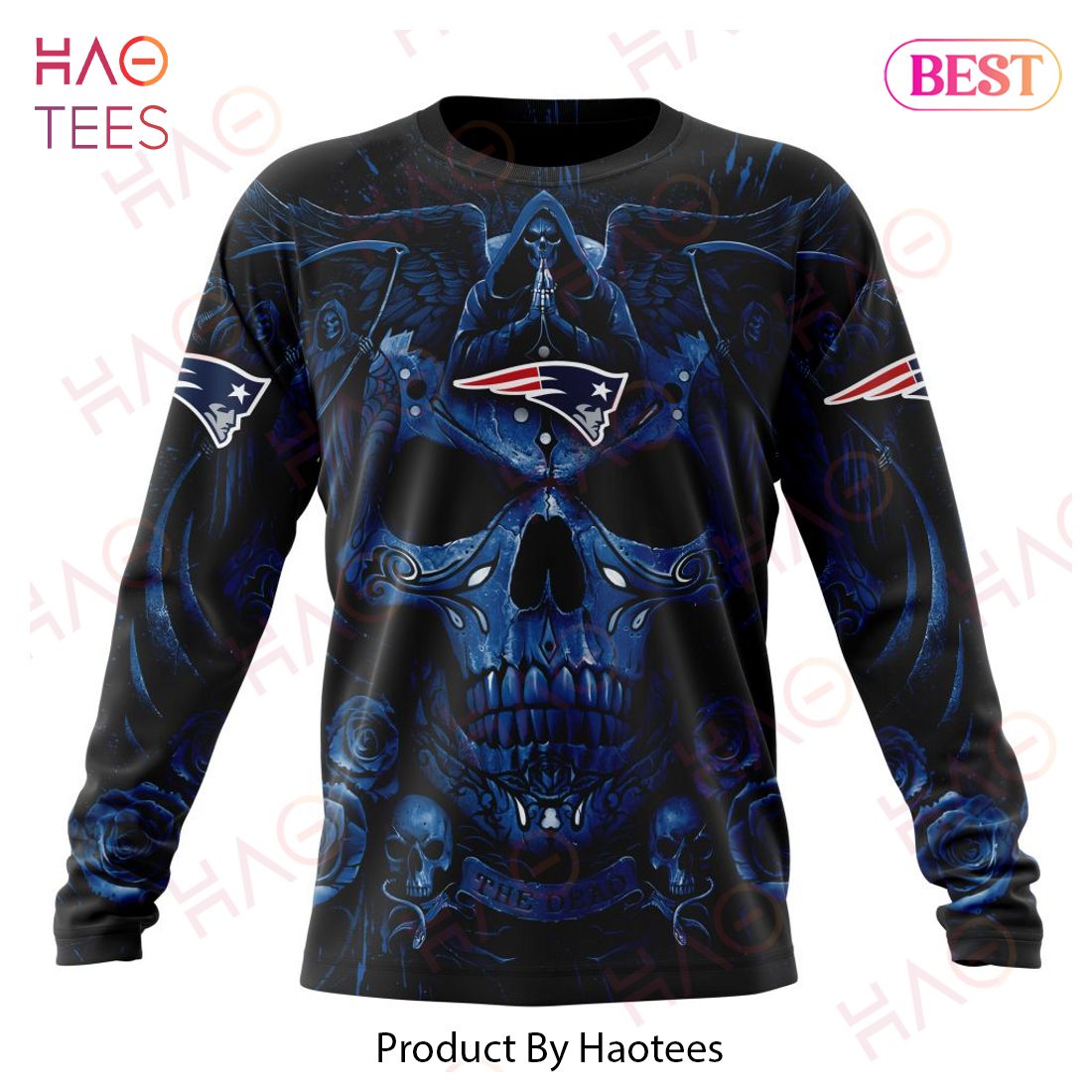 NFL New England Patriots Special Design With Skull Art 3D Hoodie NFL New England Patriots Special Design With Skull Art 3D Hoodie