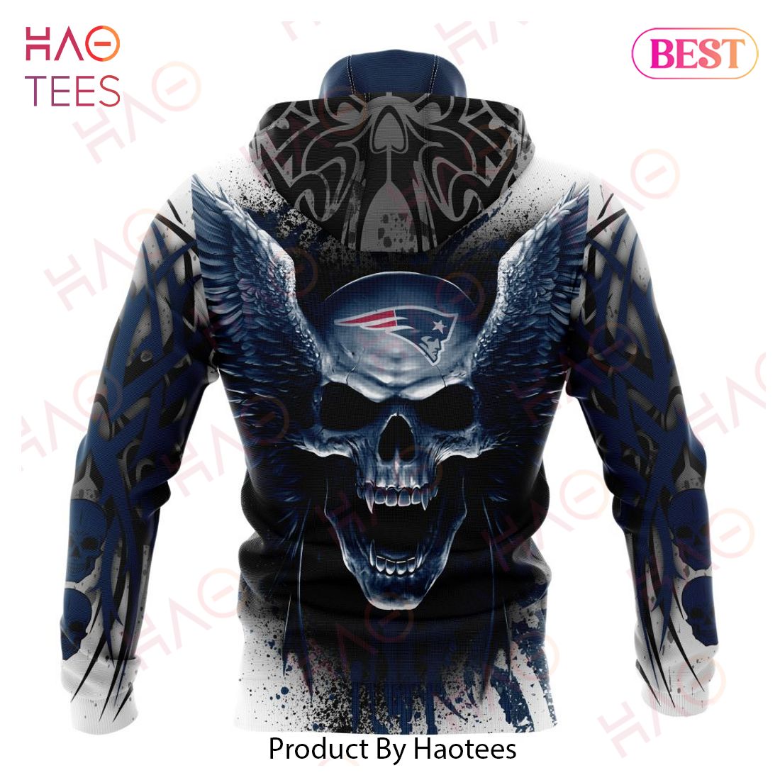 NFL New England Patriots Special Kits With Skull Art 3D Hoodie NFL New England Patriots Special Kits With Skull Art 3D Hoodie