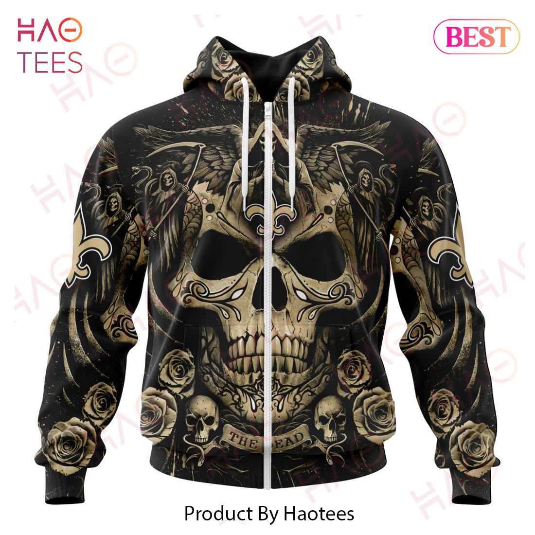 NFL New Orleans Saints Special Design With Skull Art 3D Hoodie NFL New Orleans Saints Special Design With Skull Art 3D Hoodie