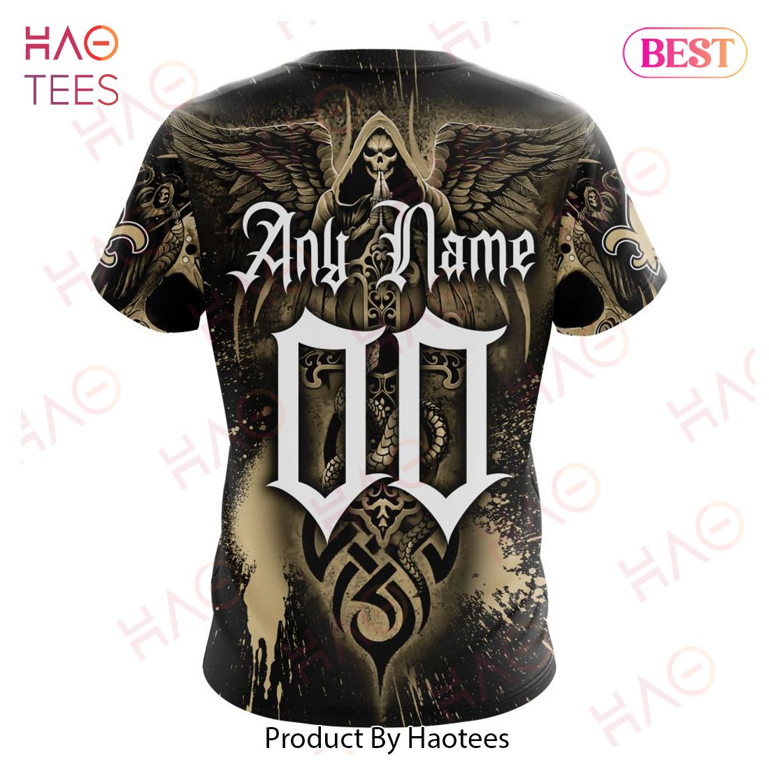 NFL New Orleans Saints 3D Hoodie Skull Pattern Specialized For Dia