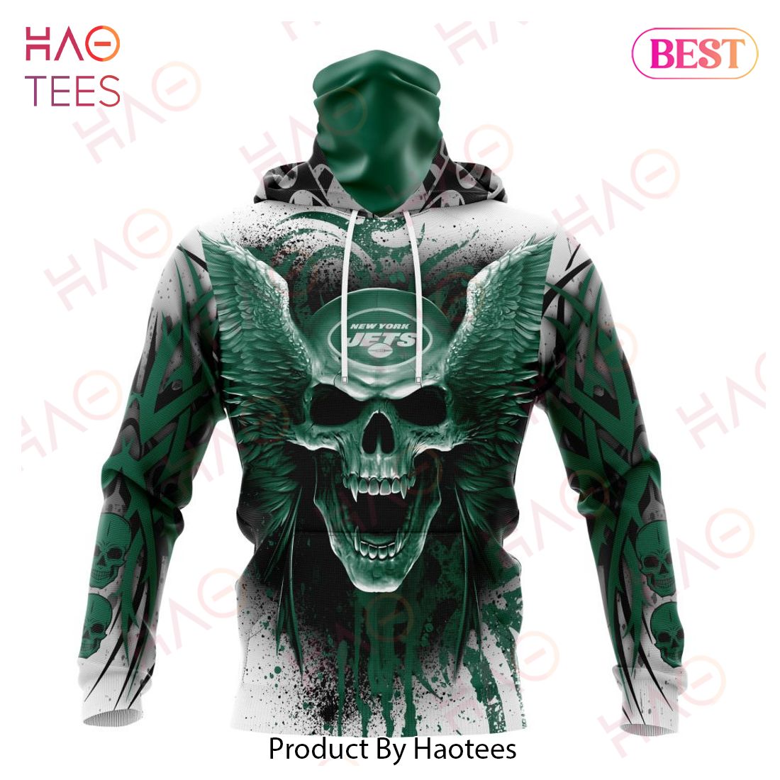 NFL New York Jets Special Kits With Skull Art 3D Hoodie