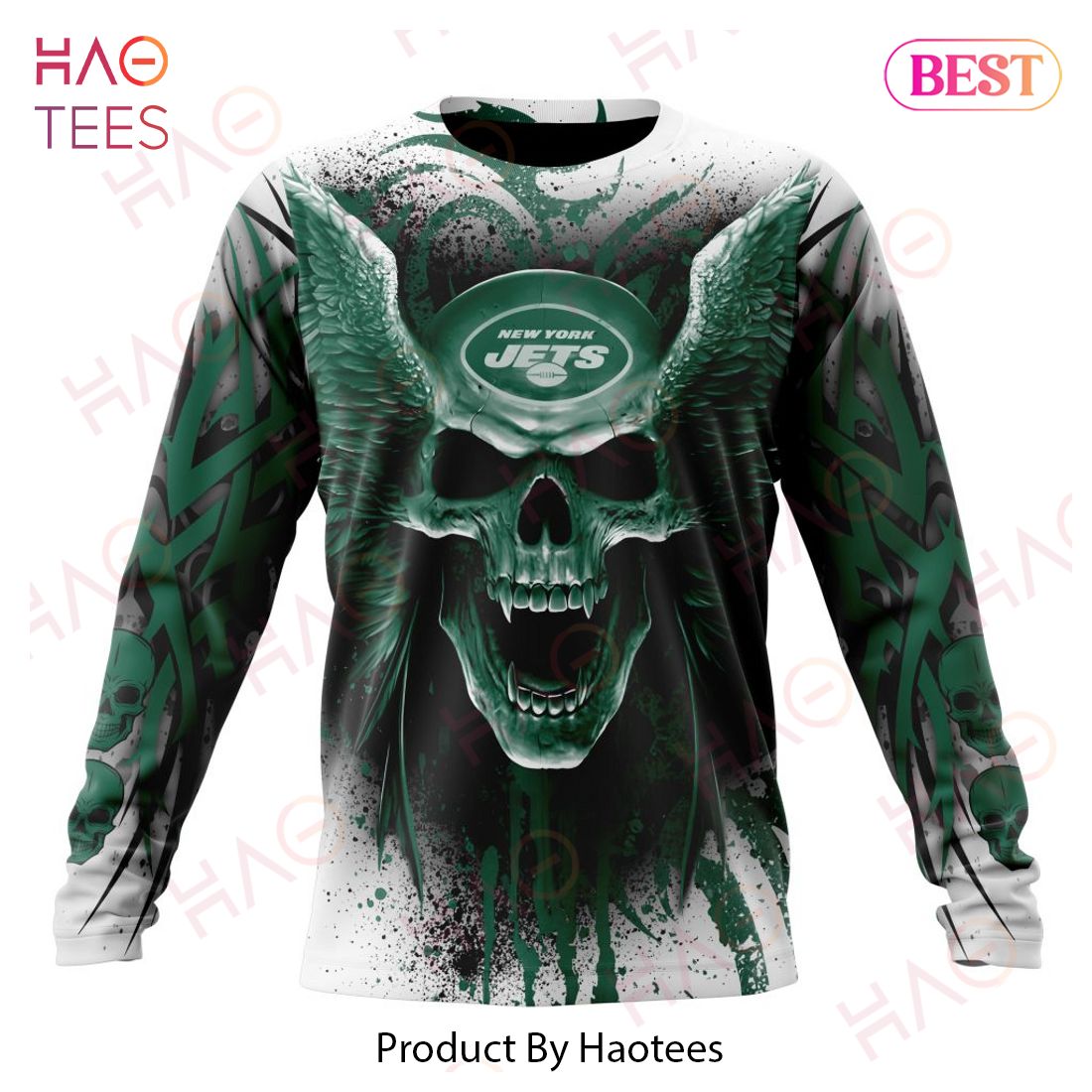 NFL New York Jets Special Kits With Skull Art 3D Hoodie