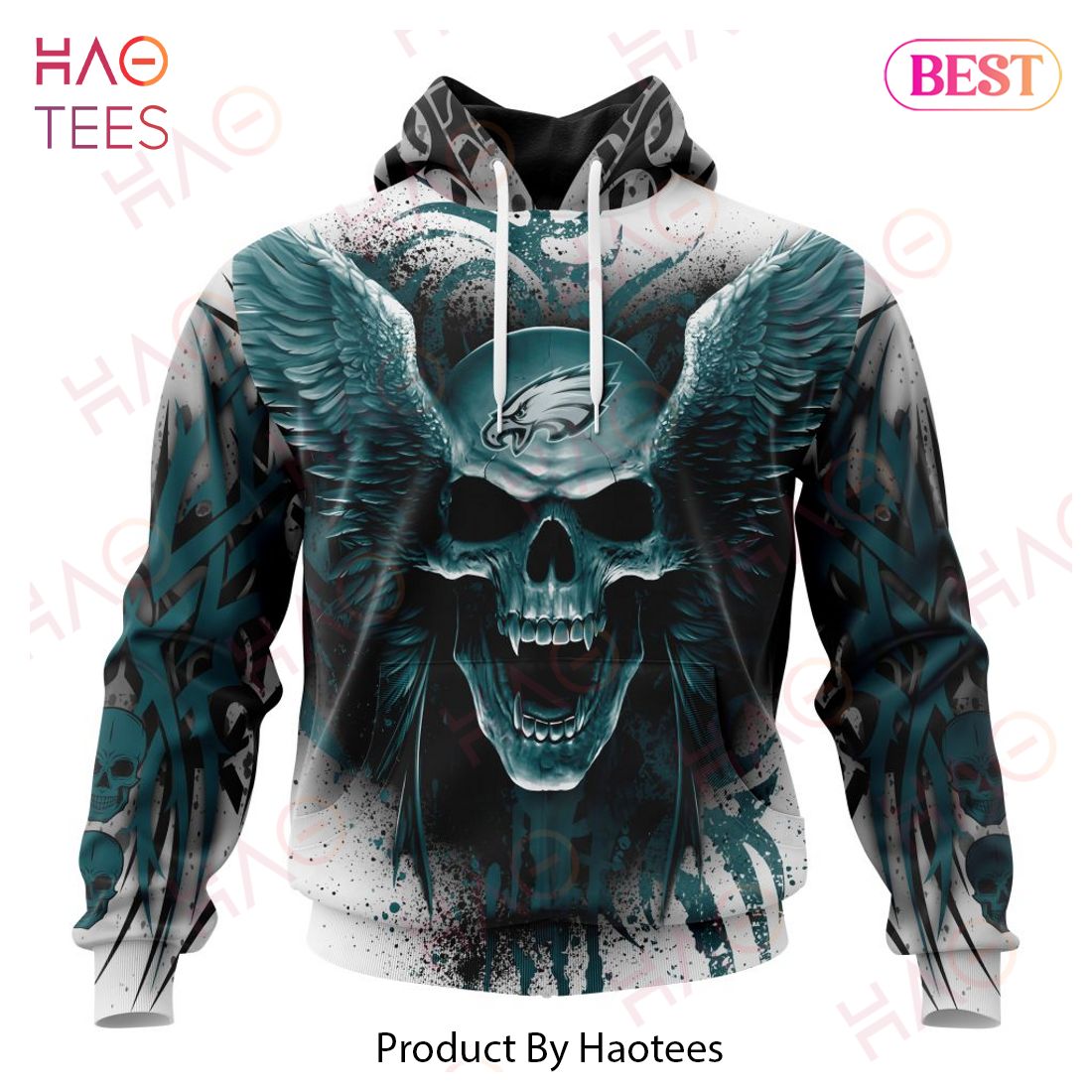NFL Philadelphia Eagles Special Kits With Skull Art 3D Hoodie NFL Philadelphia Eagles Special Kits With Skull Art 3D Hoodie