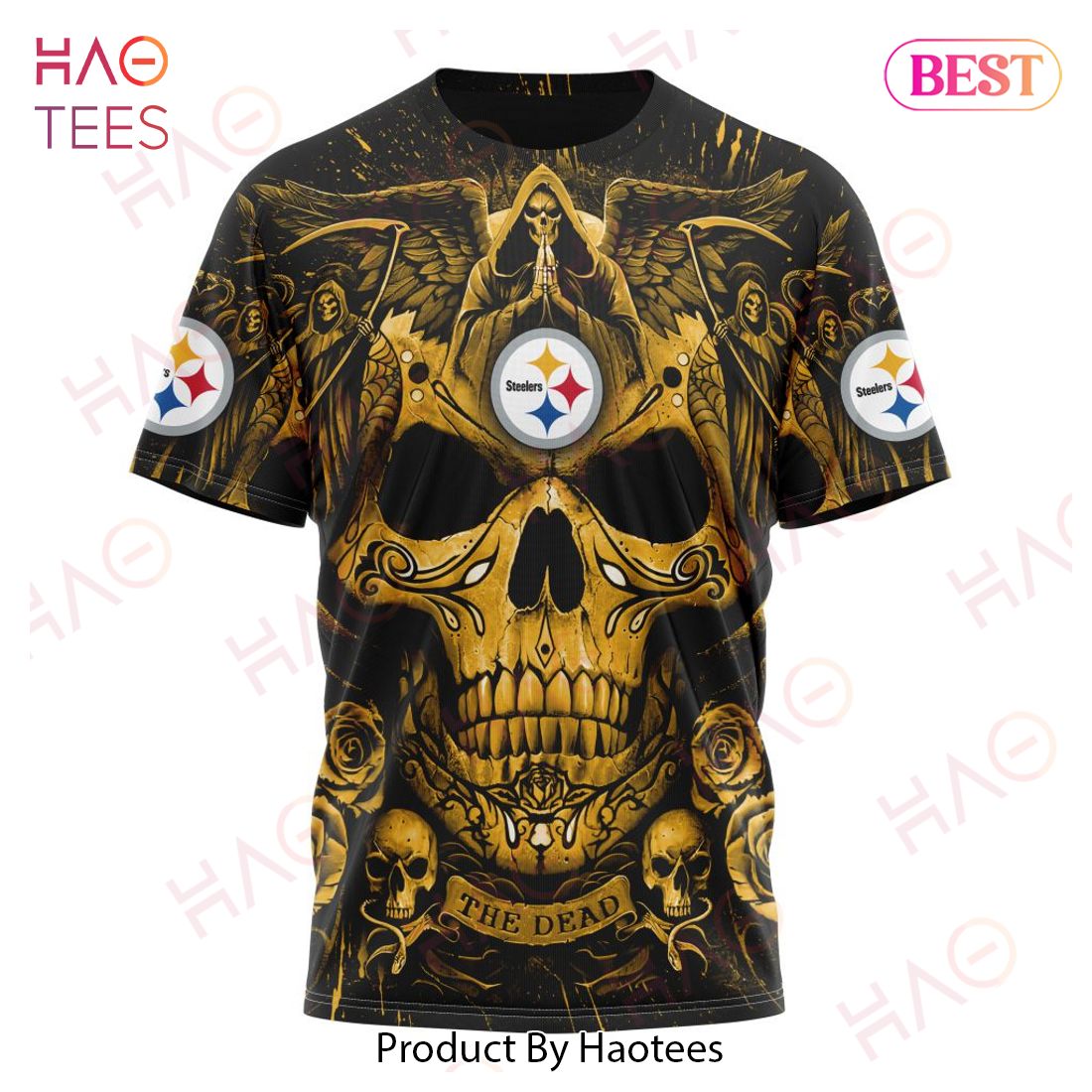 NFL Pittsburgh Steelers Special Design With Skull Art 3D Hoodie