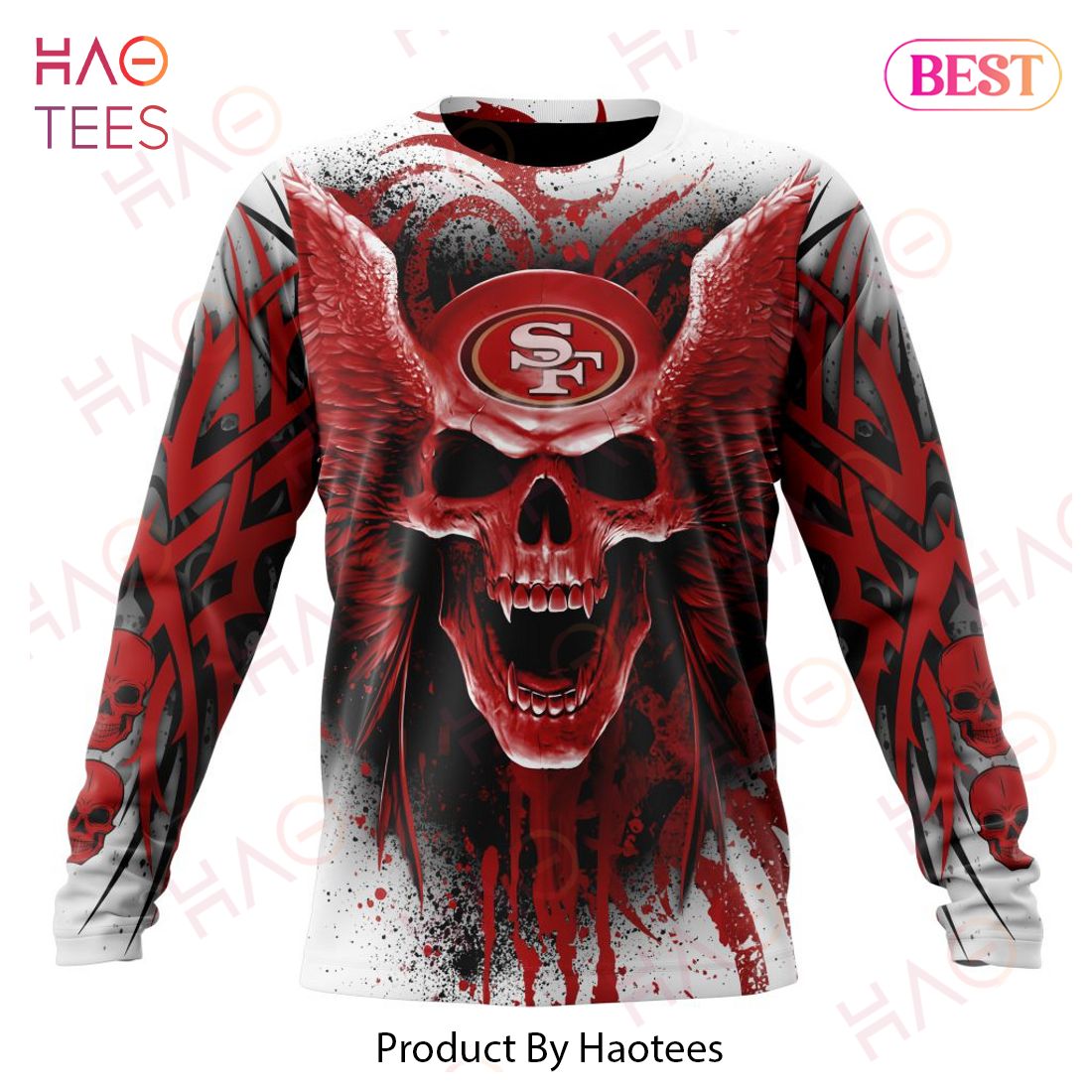 San Francisco 49ers Womens Apparel 3D Adorable Skull 49ers Gift -  Personalized Gifts: Family, Sports, Occasions, Trending