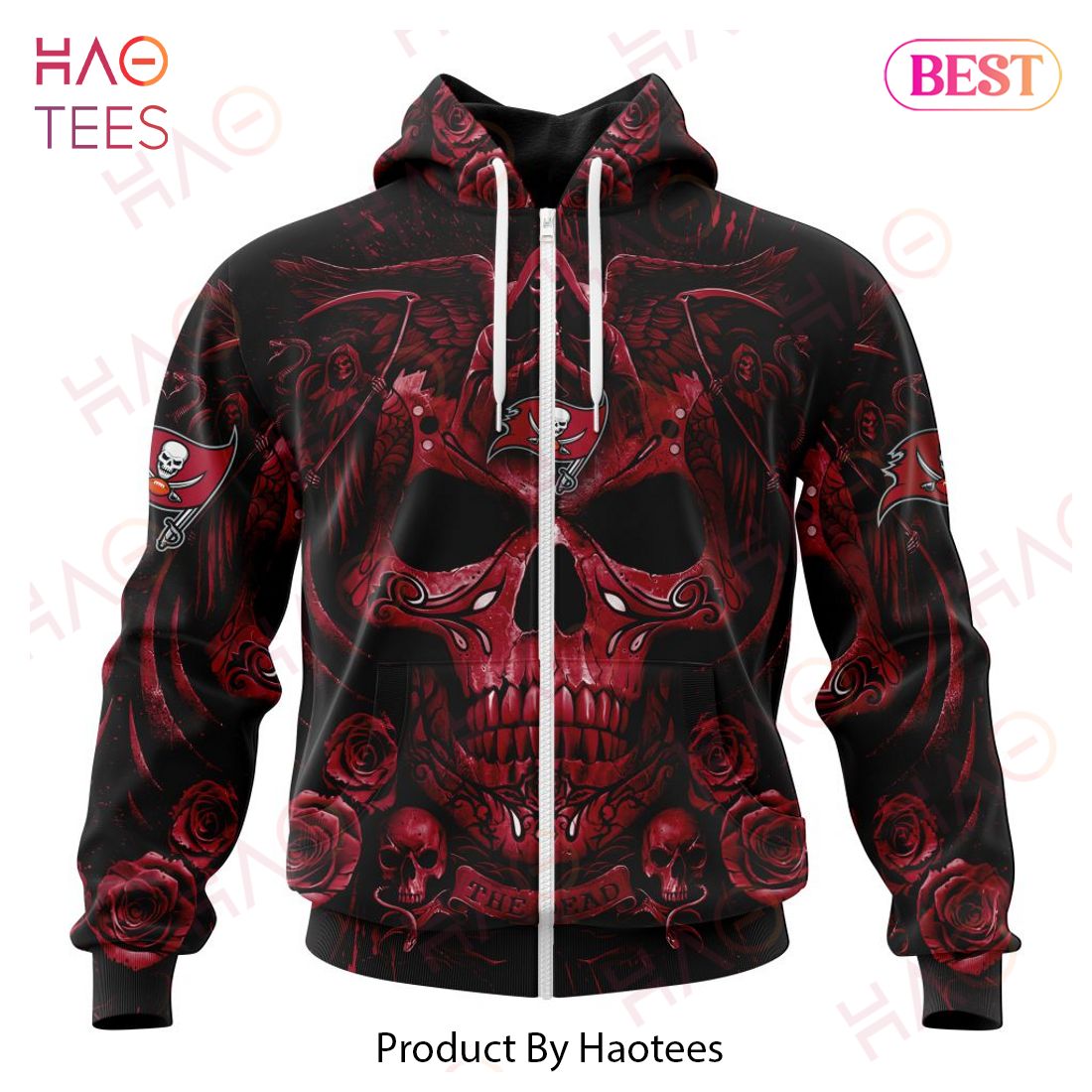 NFL Tampa Bay Buccaneers Special Design With Skull Art 3D Hoodie NFL Tampa Bay Buccaneers Special Design With Skull Art 3D Hoodie