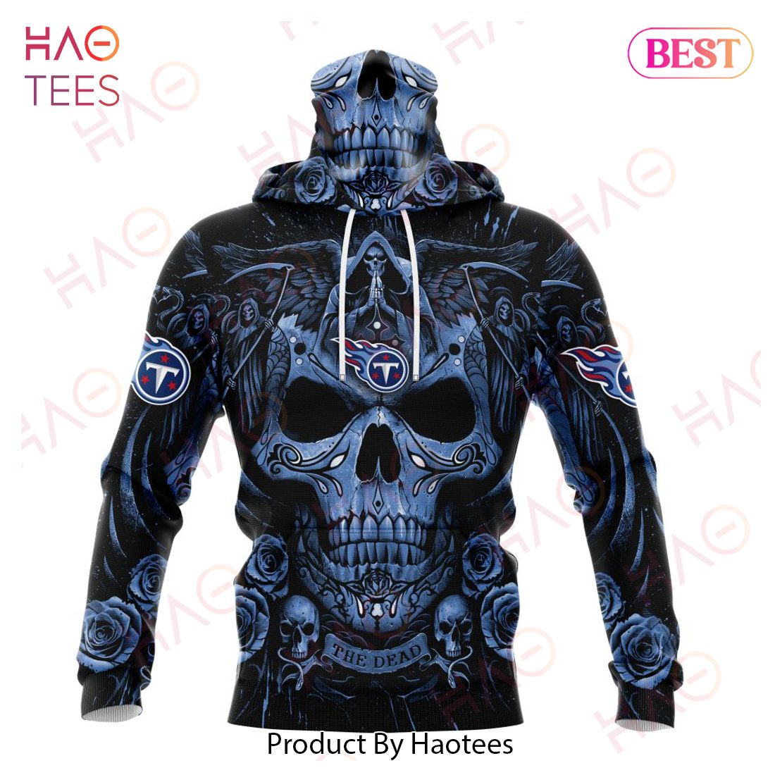 Tennessee Titans Skull Men And Women New Design 3D Hoodie All Over Printed  - T-shirts Low Price