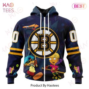 NHL Boston Bruins Specialized For Rocket Power 3D Hoodie
