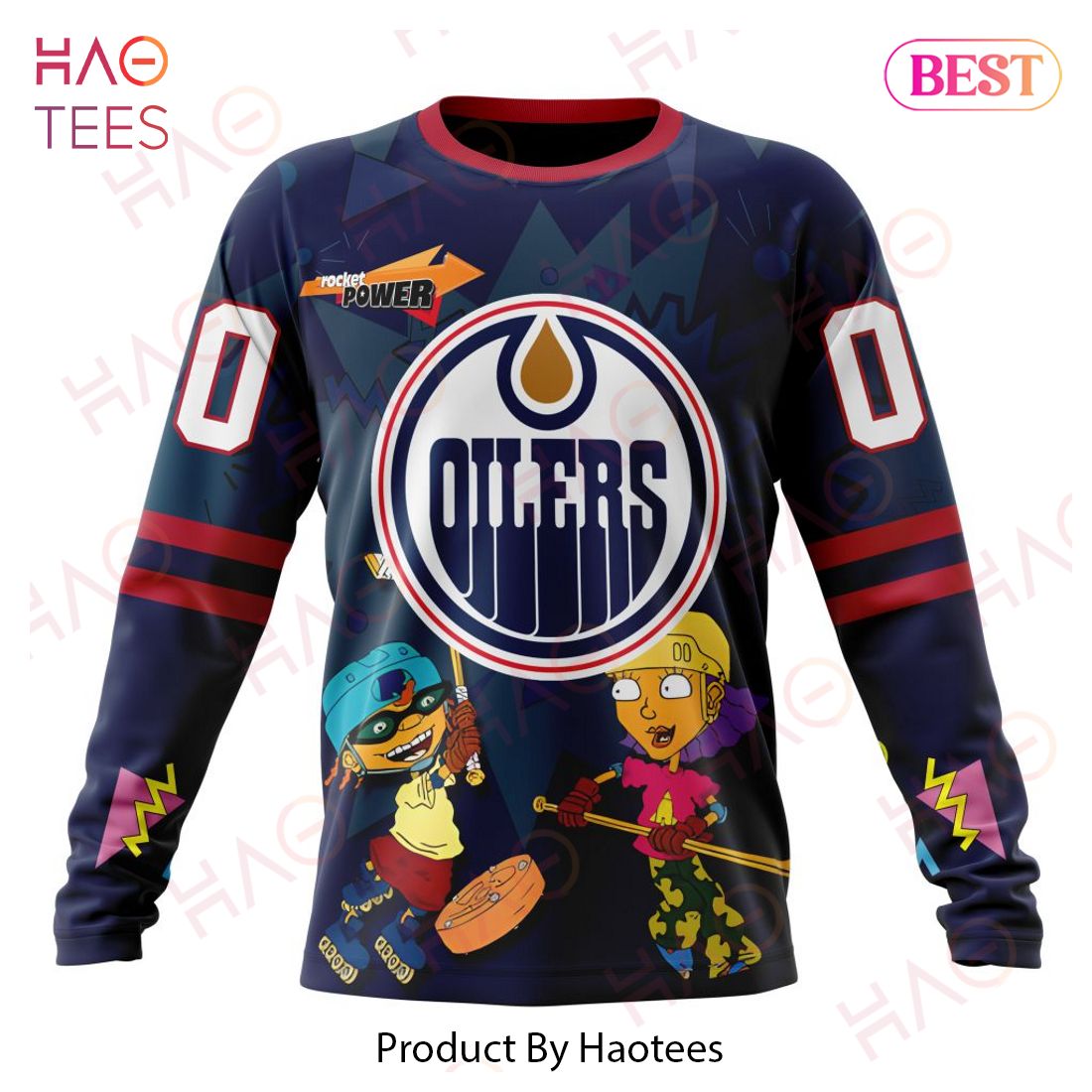 NHL Edmonton Oilers Specialized For Rocket Power 3D Hoodie NHL Edmonton Oilers Specialized For Rocket Power 3D Hoodie