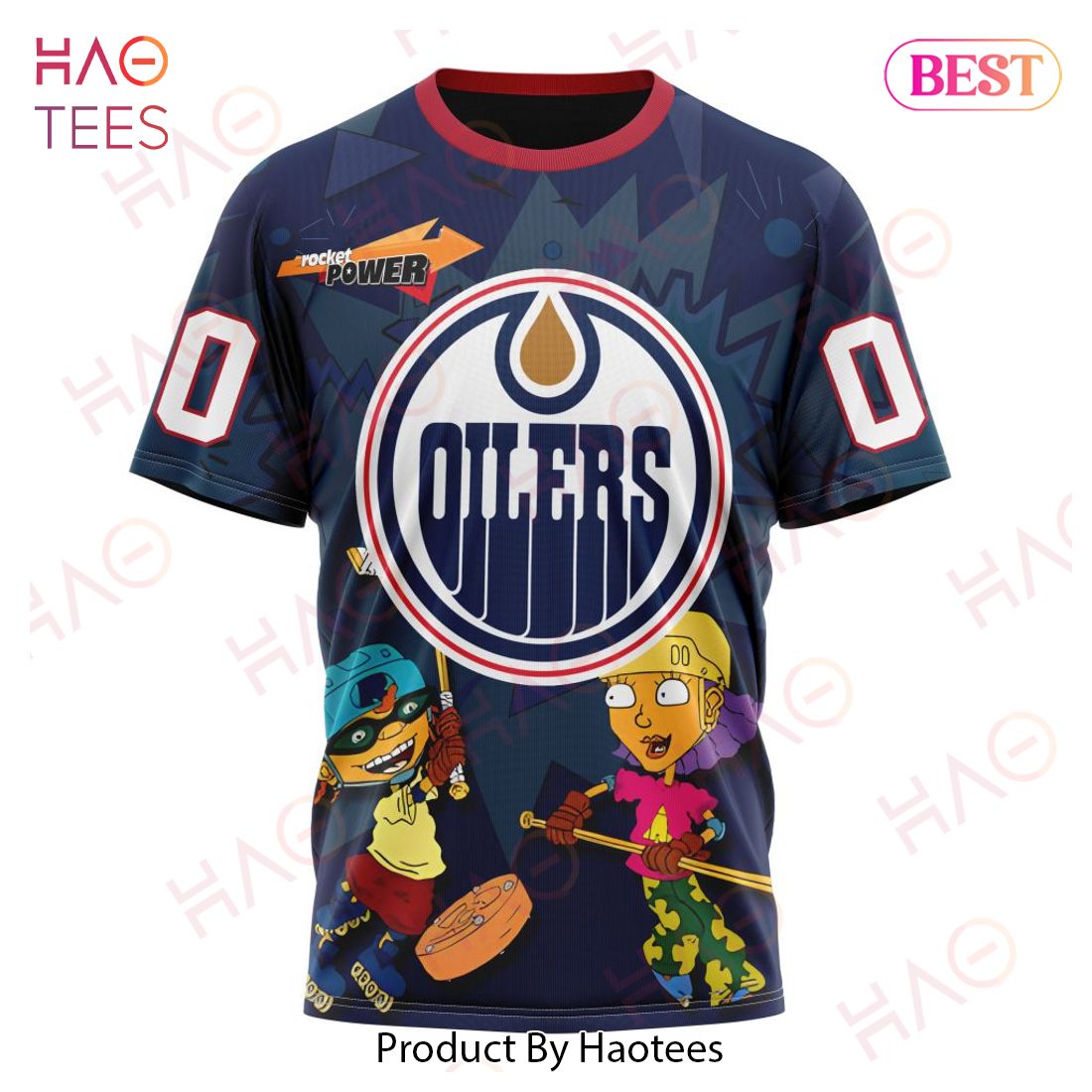 NHL Edmonton Oilers Specialized For Rocket Power 3D Hoodie NHL Edmonton Oilers Specialized For Rocket Power 3D Hoodie