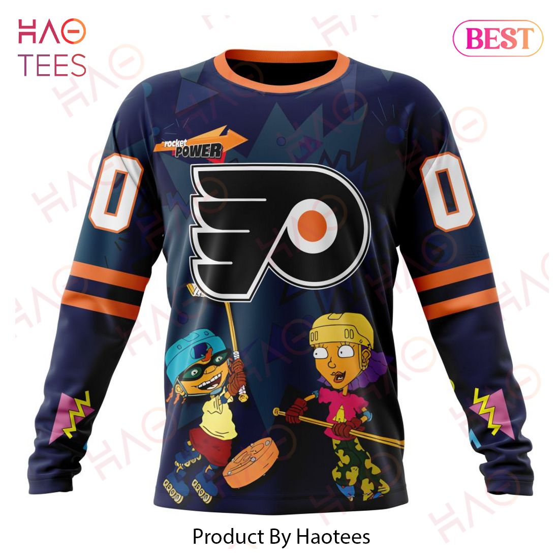 NHL Philadelphia Flyers Specialized For Rocket Power 3D Hoodie NHL Philadelphia Flyers Specialized For Rocket Power 3D Hoodie