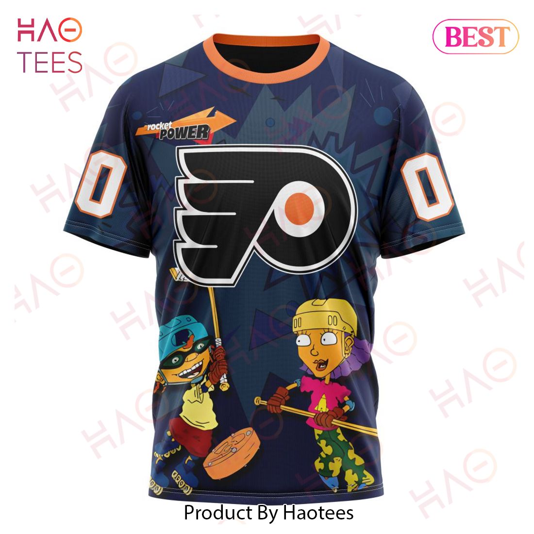 NHL Philadelphia Flyers Specialized For Rocket Power 3D Hoodie NHL Philadelphia Flyers Specialized For Rocket Power 3D Hoodie