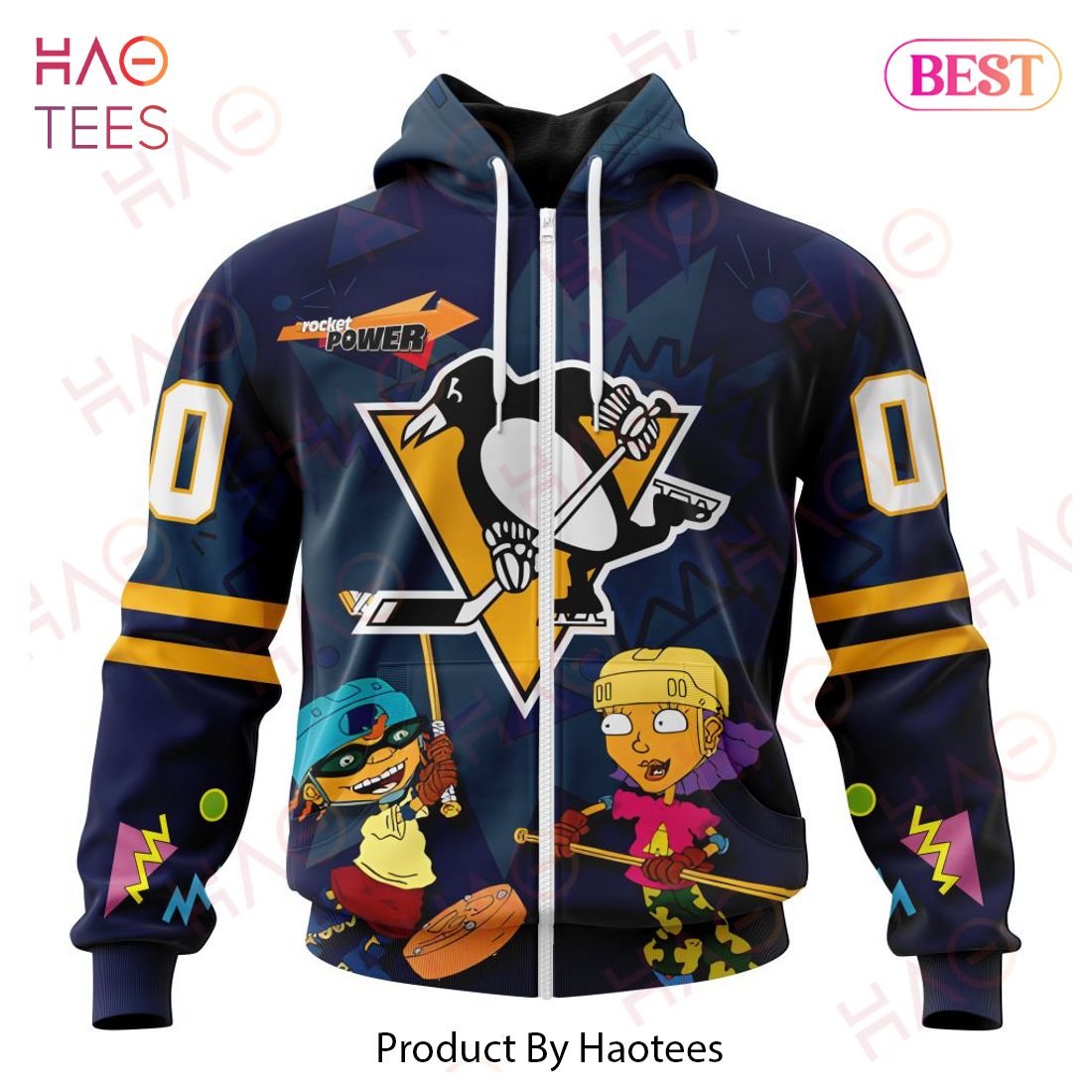 NHL Pittsburgh Penguins Specialized For Rocket Power 3D Hoodie NHL Pittsburgh Penguins Specialized For Rocket Power 3D Hoodie