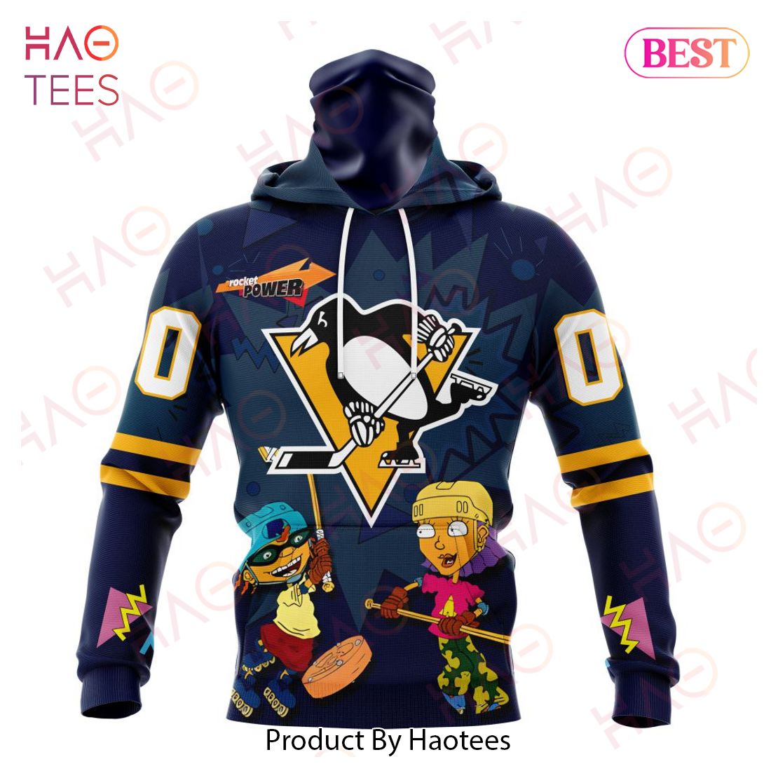 NHL Pittsburgh Penguins Specialized For Rocket Power 3D Hoodie NHL Pittsburgh Penguins Specialized For Rocket Power 3D Hoodie