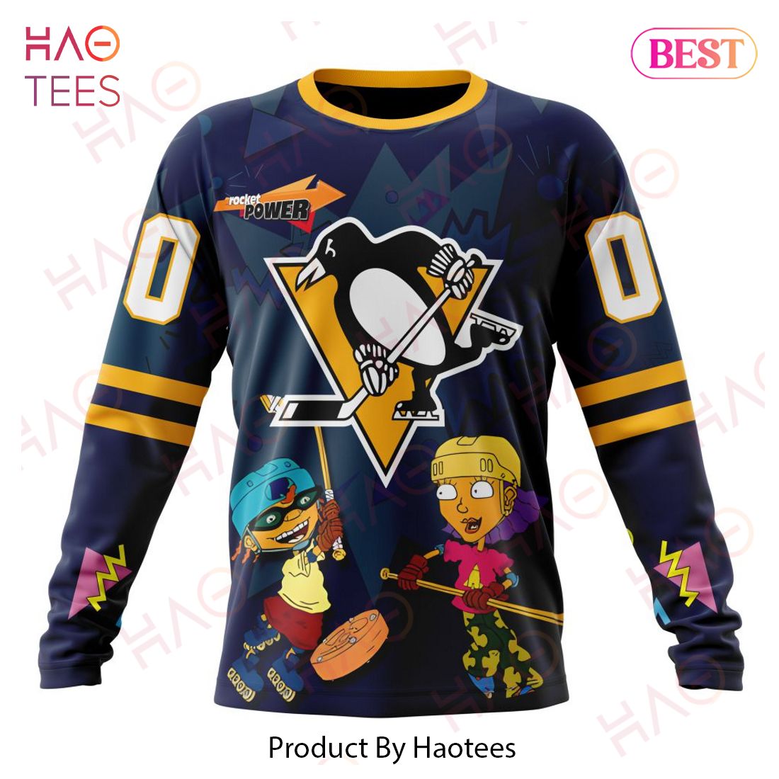 NHL Pittsburgh Penguins Specialized For Rocket Power 3D Hoodie NHL Pittsburgh Penguins Specialized For Rocket Power 3D Hoodie