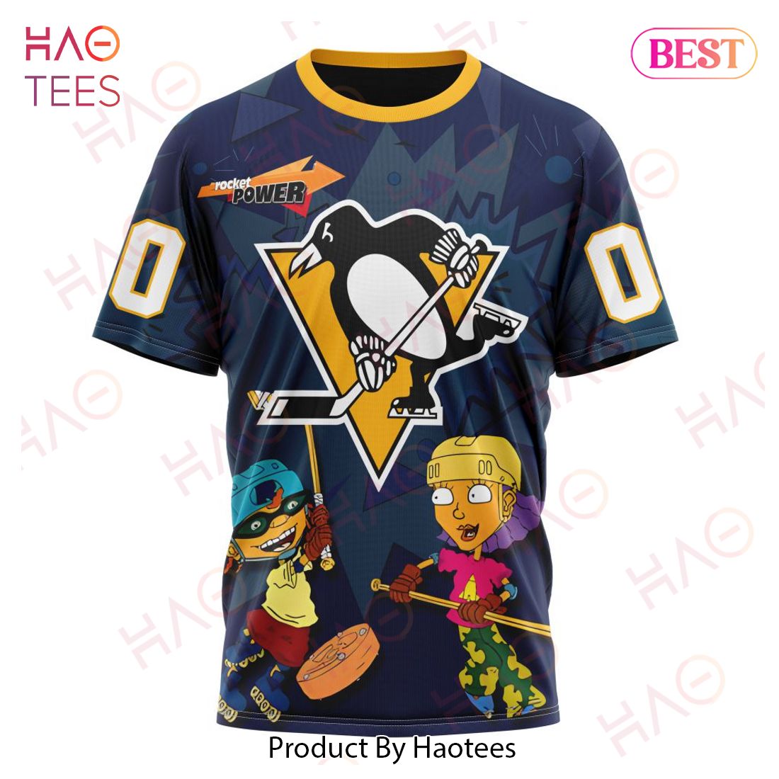 NHL Pittsburgh Penguins Specialized For Rocket Power 3D Hoodie NHL Pittsburgh Penguins Specialized For Rocket Power 3D Hoodie