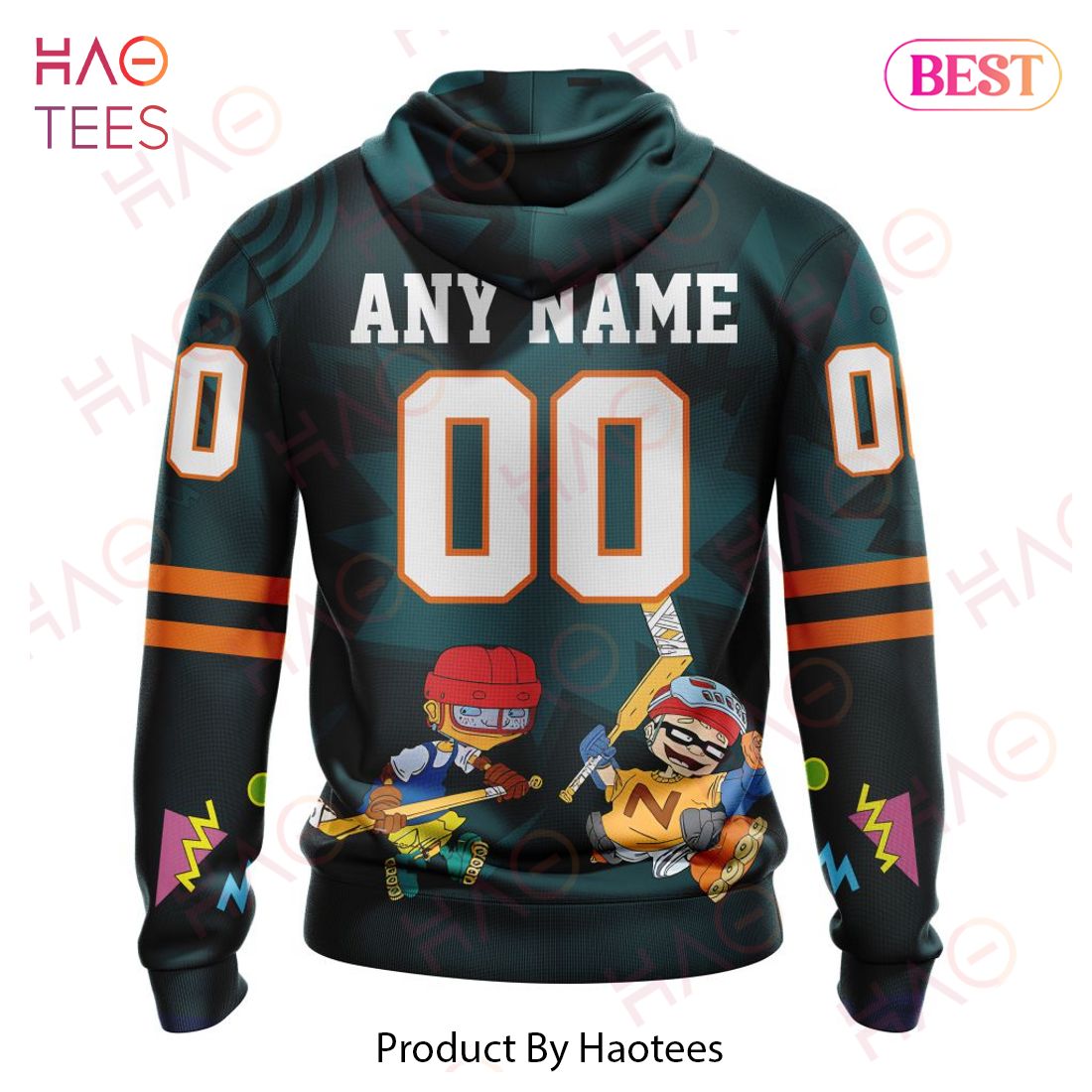 NHL San Jose Sharks Specialized For Rocket Power 3D Hoodie NHL San Jose Sharks Specialized For Rocket Power 3D Hoodie