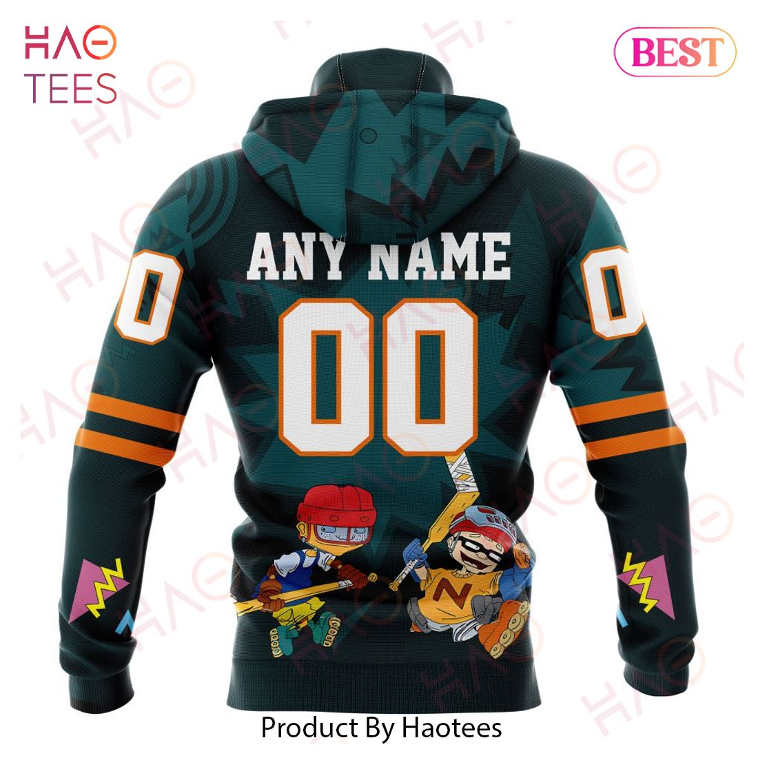 NHL San Jose Sharks Specialized For Rocket Power 3D Hoodie NHL San Jose Sharks Specialized For Rocket Power 3D Hoodie