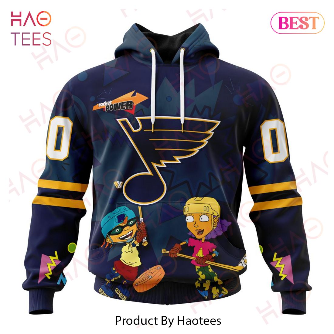 NHL St. Louis Blues Specialized For Rocket Power 3D Hoodie NHL St. Louis Blues Specialized For Rocket Power 3D Hoodie