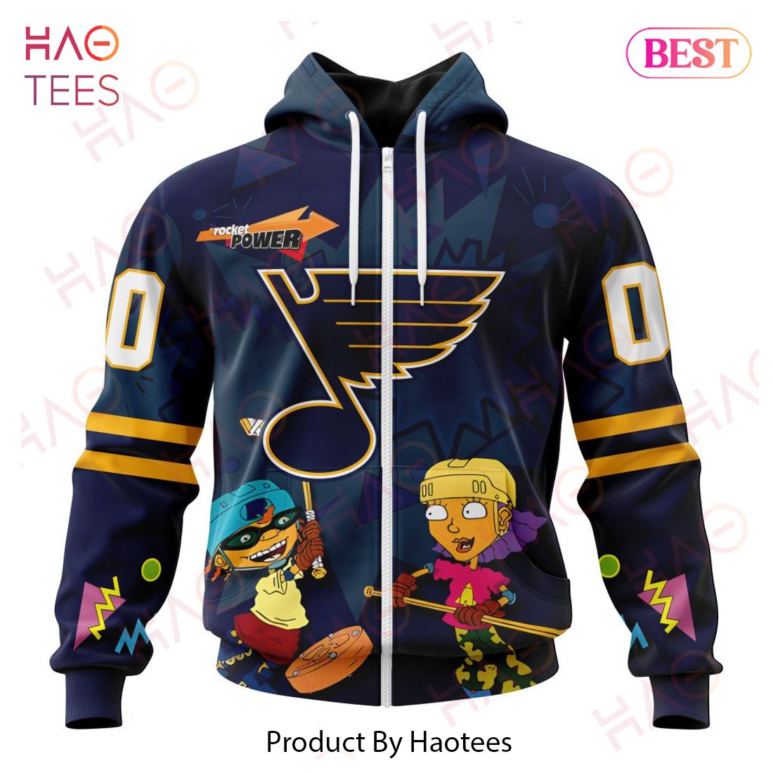 NHL St. Louis Blues Specialized For Rocket Power 3D Hoodie NHL St. Louis Blues Specialized For Rocket Power 3D Hoodie