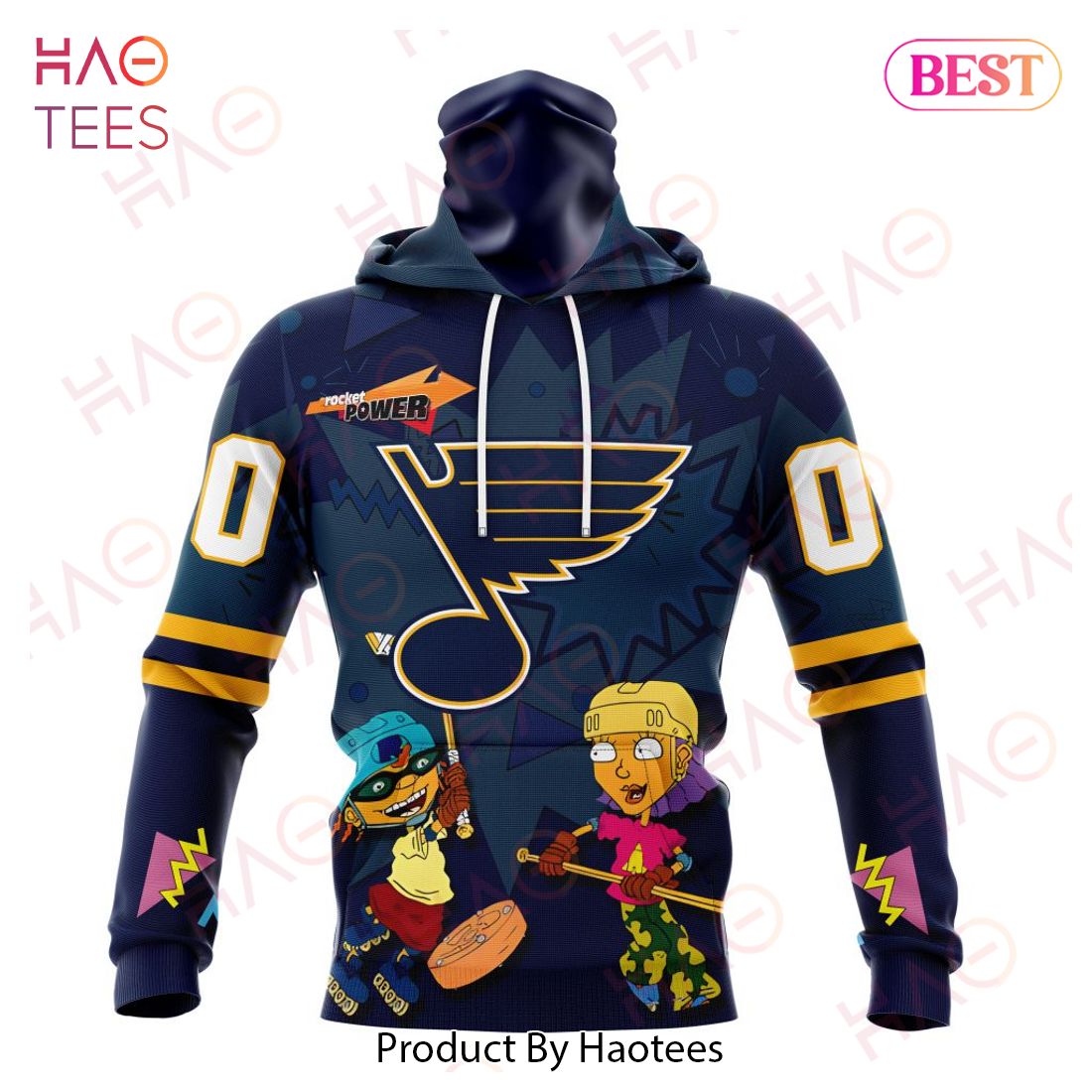 NHL St. Louis Blues Specialized For Rocket Power 3D Hoodie NHL St. Louis Blues Specialized For Rocket Power 3D Hoodie