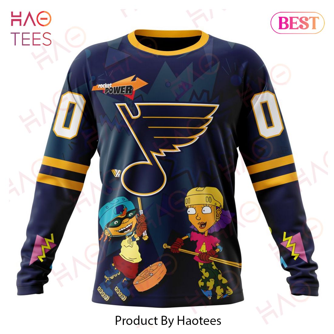 NHL St. Louis Blues Specialized For Rocket Power 3D Hoodie NHL St. Louis Blues Specialized For Rocket Power 3D Hoodie