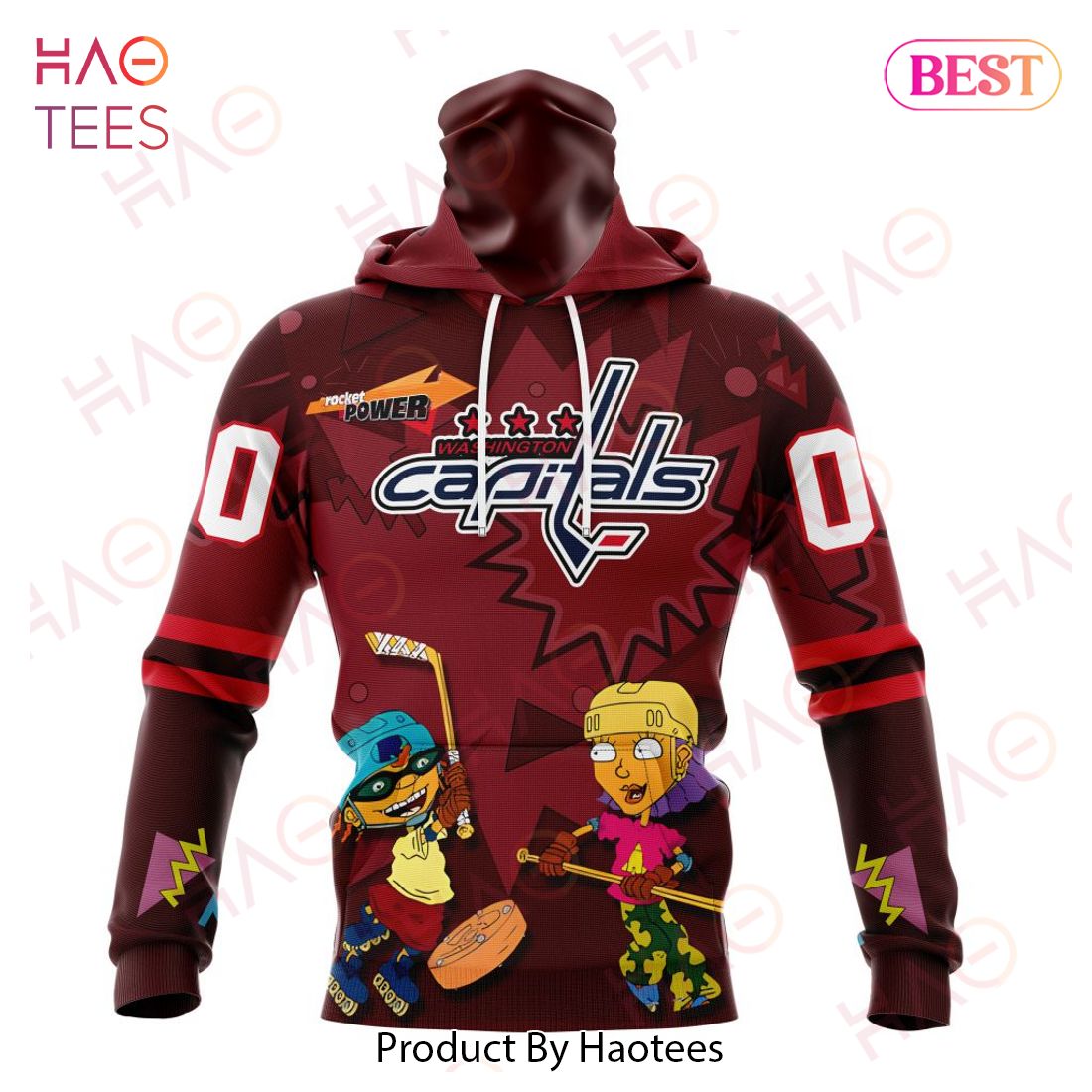 NHL Washington Capitals Specialized For Rocket Power 3D Hoodie NHL Washington Capitals Specialized For Rocket Power 3D Hoodie
