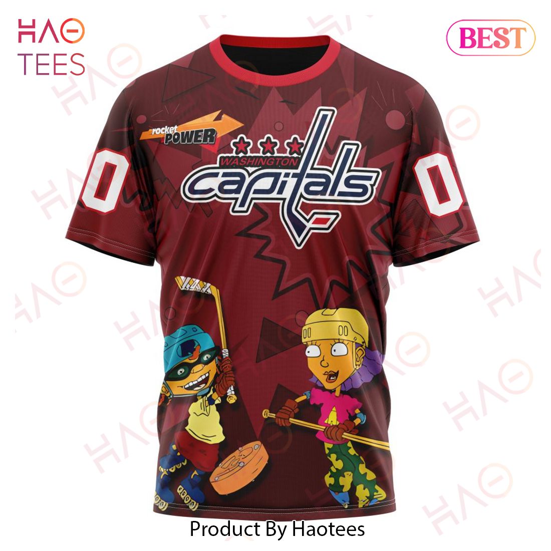 NHL Washington Capitals Specialized For Rocket Power 3D Hoodie NHL Washington Capitals Specialized For Rocket Power 3D Hoodie