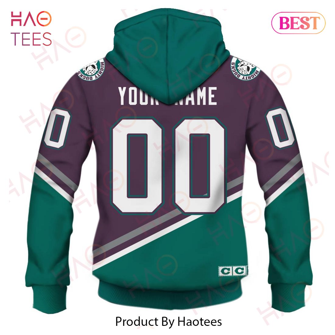 Personalized ANAHEIM MIGHTY DUCKS 90s Vintage Throwback Away Jersey 3D Hoodie Personalized ANAHEIM MIGHTY DUCKS 90s Vintage Throwback Away Jersey 3D Hoodie