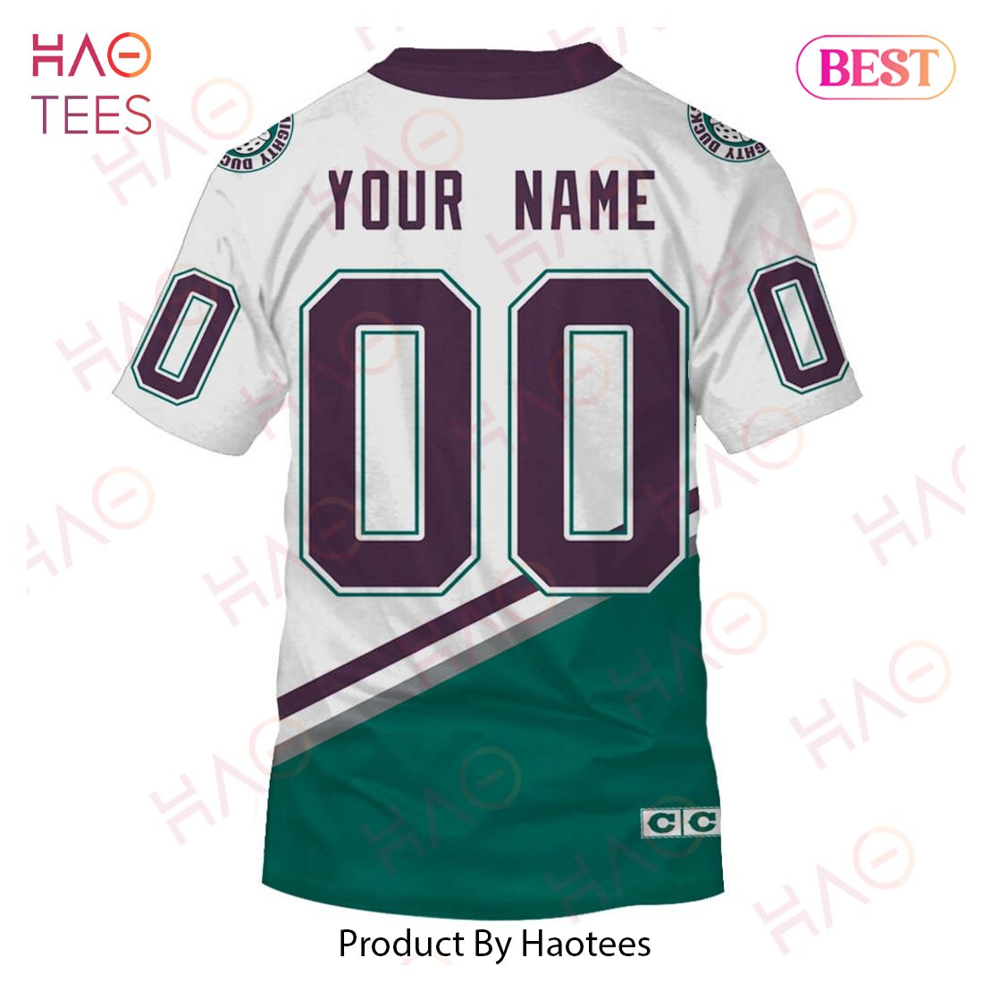 Anaheim Mighty Ducks Jerseys - 1990 Home Custom NHL Throwback Jersey